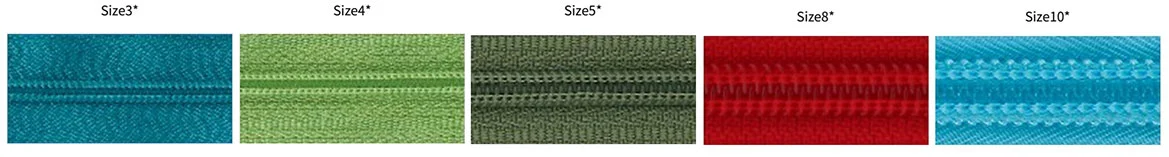 Customized Closed-end Reverse Nylon Coil Zipper