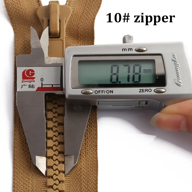 custom #8 #10 open end Brown Plastic Zipper Manufacturer