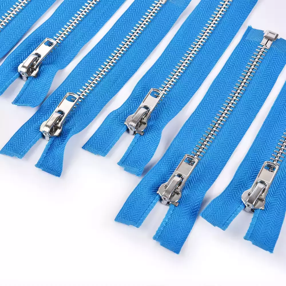 Factory ODM Plated #8 Cupronickel Blue Open End Metal Zipper Price