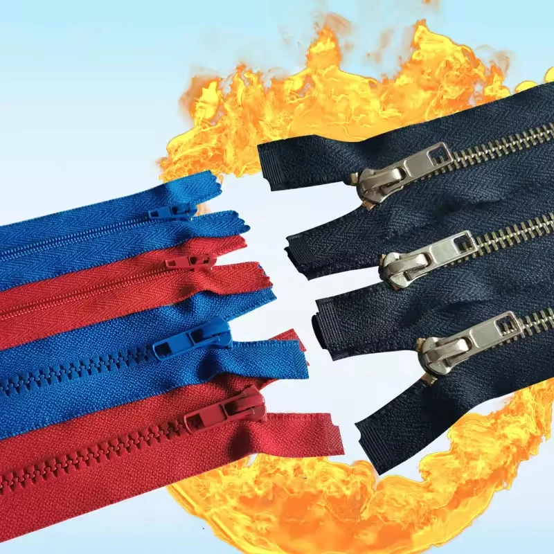 Custom Fireproof Zipper Flame Retardant Flame Retardant Zipper Long Chain For Fireproof Clothing