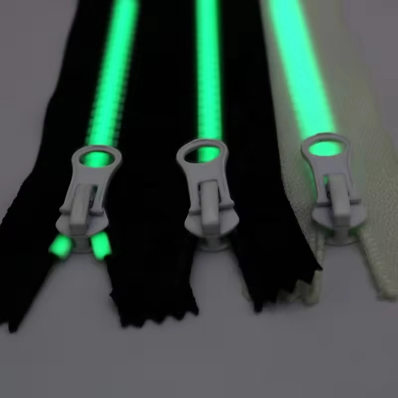 Luminous Closed End Plastic Zip 5# Resin Zipper for Jeans