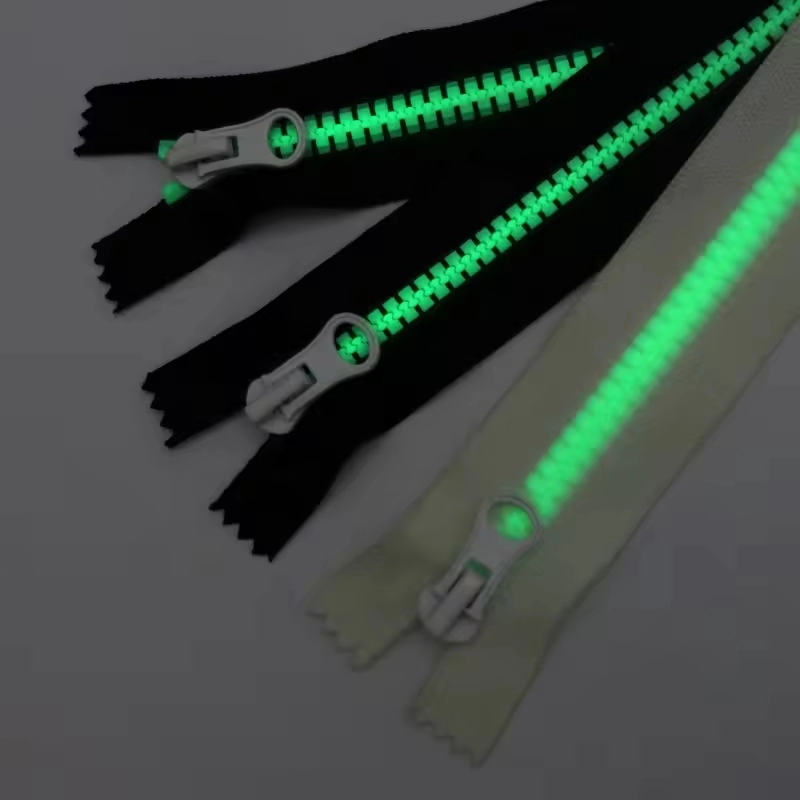 Luminous Closed End Plastic Zip 5# Resin Zipper for Jeans