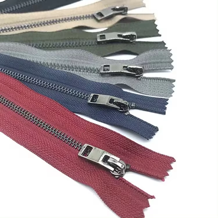 Factory Custom #3 Closed End Metal Zipper For Jeans