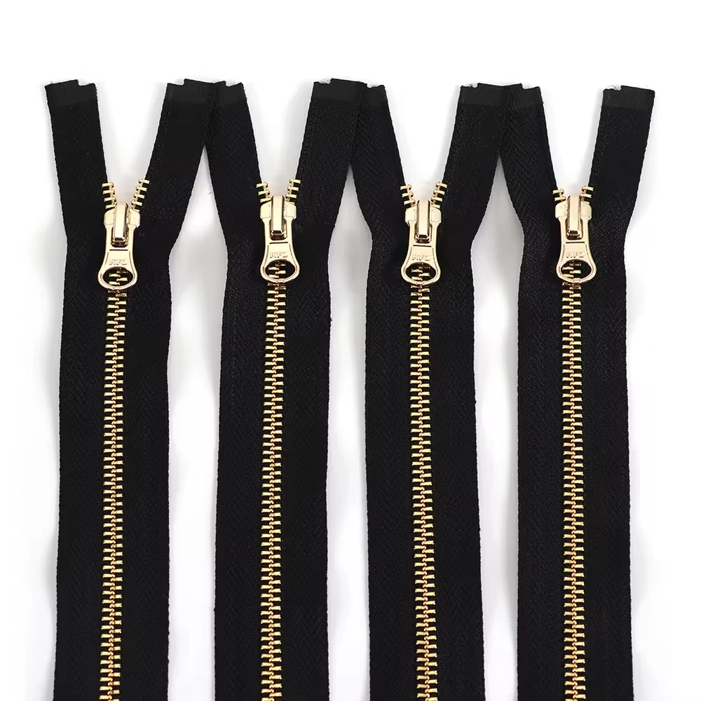 Sustainable Custom Size 3# 4# 5# Black Green Metal Teeth Jeans Zipper Brass Close End Zipper